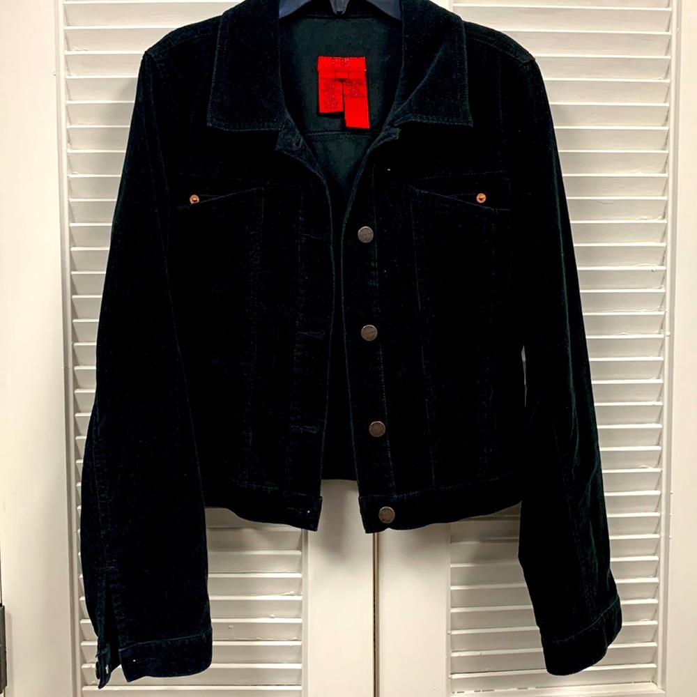 BCBG Maxazria black corduroy jacket
